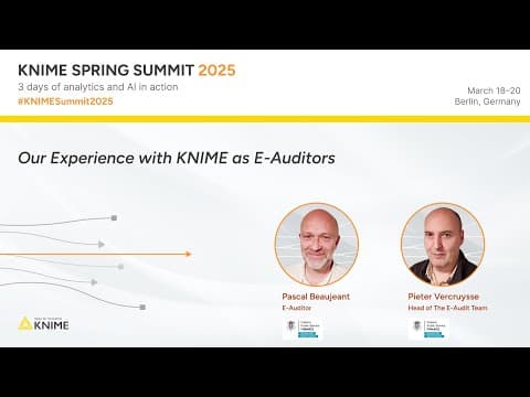 Our Experience with KNIME as E-Auditors